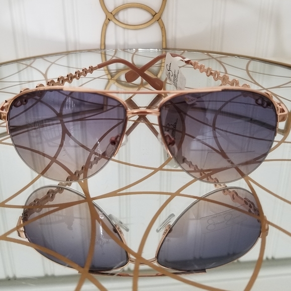 Jessica Simpson Accessories Nwt Jessica Simpson Rose Gold Aviator Sunglasses Poshmark